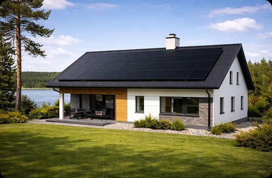 Aurinkopaneelit omakotitaloon